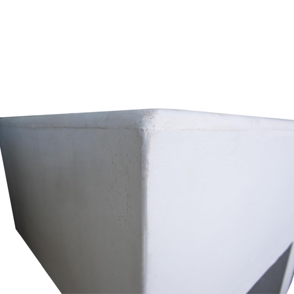 FORTUNATO Pilozza Lavatoio Serie Ostuni Bianco 84 x 50 x H.28 cm Con Piedi 10 x 40 x H 60 cm Bucato Lavanderia Giardino