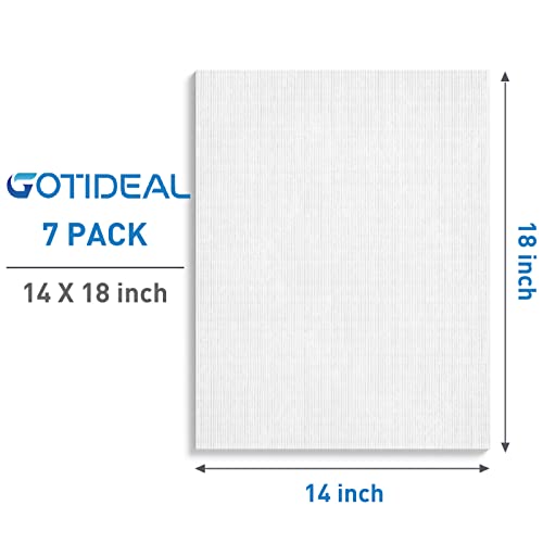 Image of GOTIDEAL Stretched Canvases for Painting, 14x18 Inch Set of 7, Primed White