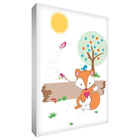 Little HelperFOX128-12G Feel Good Art - Lienzo decorativo de zorro en el bosque Cover