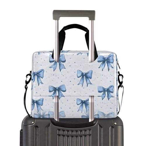 Funda maletín para portátil con estampado lazo azul 13-15.6 pulg miniatura 4