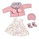 Puppenkleidung für 36-43 cm Baby Puppen mit Hut Mantel und Socken (Keine Puppe)