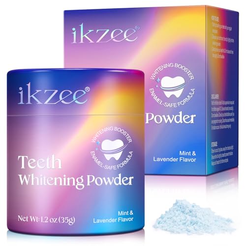 Teeth Whitening Powder - Whitening Enhancer Enamel-Safe Formula|Shimmer Deluxe Teeth Whitening Powder Helps Lift Stains|Tooth Whitening Powder Freshens Breath - Mint & Lavender Flavor, 1.2 oz