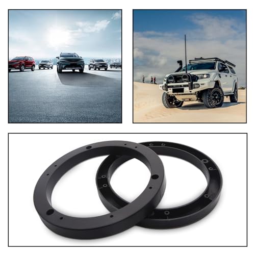 Image of Universal 6 inch Car Door Speaker Mounting Ring Spacer Adapter Fit ABS Car Stereo Speaker Spacers (2 Pcs)