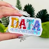 3Pcs Data Or It Didn't Happen Sticker Funny Data Analyst Gifts Aba Bcba Stickers Technician Behavior Therapist Rbt Specialist Neurodiversity Decal for Laptop Bottle Phone Car Hard Hat 3'x3' (D1 HO)