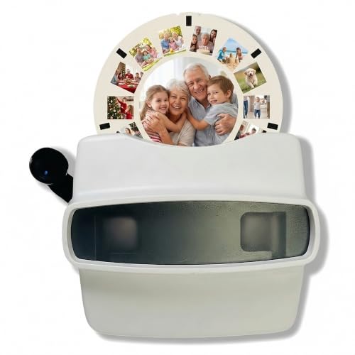 Custom Viewfinder Style Reel with Own Photos - Special Photo Gift for Birthday‘s, Valentine's, Father's, Mother's Day, Perfect for Weddings (3 Reels+1WhiteViewer)