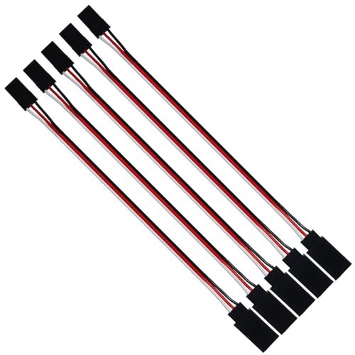 Nvwadayu 3-Pin Servo Extension Wire Lead Female to Male, JR Plug Connector, RC Servo Extension Wire Connectors, Remote Control Parts for RC Car Drone...