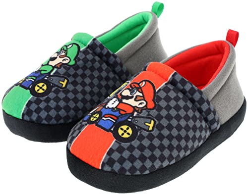 Super Mario Slippers for Kids, Mario and Luigi Nintendo Slippers,Slip-On Slipper