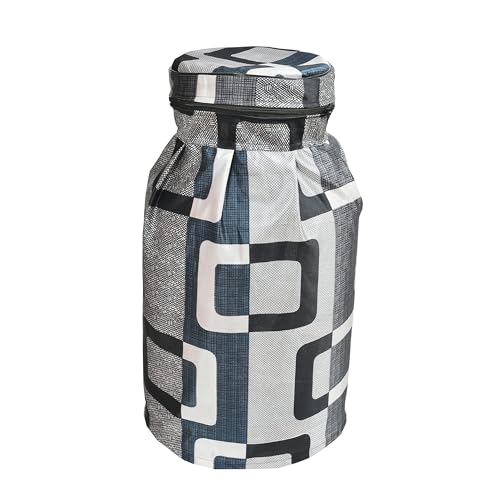 Image of Woah Cotton DustProof and Dustproof LPG Gas Cylinder Cover| Top Design Stain| Dust| DustProof PVC LPG Gas Cylinder Cover, Polyester Gas Tank Cover Fits StandardG (Pack of 1, Grey Box)
