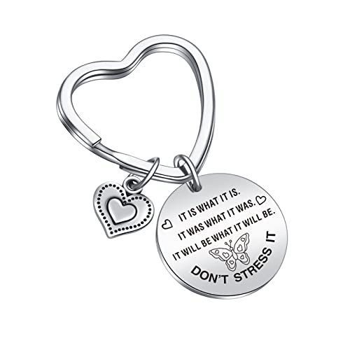 JIUSHUN Inspirational Gift It Is What It Is Keychain Encouragement Gift Cousin...