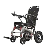 Carrozzina Elettrica Per Adulti, Pieghevole, Dotata Di Freni Elettromagnetici, Pneumatici Solidi Antiforatura E Motore Brushless Silenzioso (2 X 200 W). Non-reclining,22A