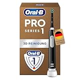 Oral-B Pro Series 1 Plus Edition Elektrische Zahnbürste mit 3 Aufsteckbürsten, Schwarz - Electric Toothbrush, Inkl. 3 Putzmodi für Zahnpflege, Designed by Braun