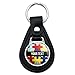 Black Leather Personalized Custom Autism Awareness 1 Line Keychain