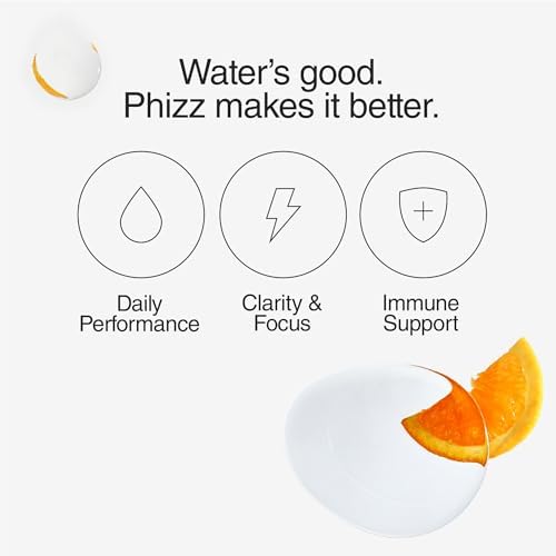 Phizz Electrolytes, Multivitamin & Hydration Tablets - 20 Effervescent Rehydration Electrolyte Tablets - 18 Vitamins & Minerals, Vitamin C, Vegan, Vegetarian & Low Calorie (Orange, 20 Count) - View 7