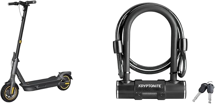Segway Ninebot MAX G2 Electric KickScooter Bundle with Kryptonite Bike U-Lock