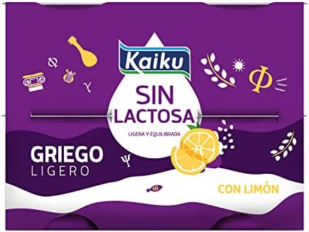 Kaiku - Yogur Griego Sin Lactosa con Limón - 4 x 90 gr