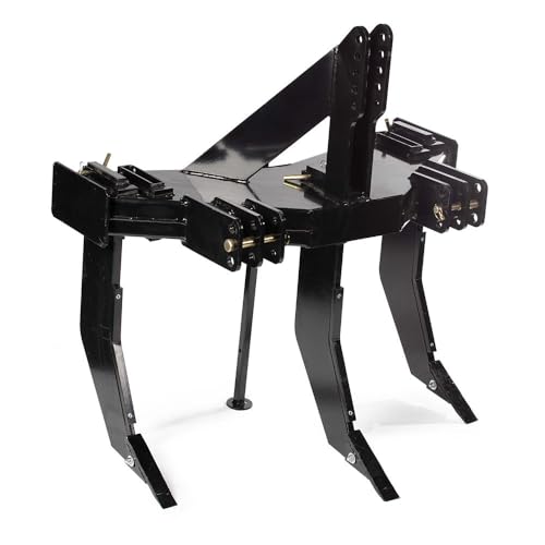 Titan Attachments 3 Shank Subsoiler Ground Ripper Fits Category 1 and 2, 3 Point Quick Hitch Compatible