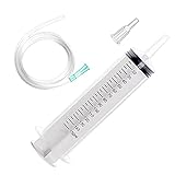 Changlesu 150 ml Spritze mit Schlauch 19cm Wiederverwendbare, Spritzen für Haustiere Aquarien Persönliche Hobbys DIY Landwirtschaft (150ml)