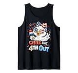 Chill the Fourth Out Cute Silly Goose Tank Top