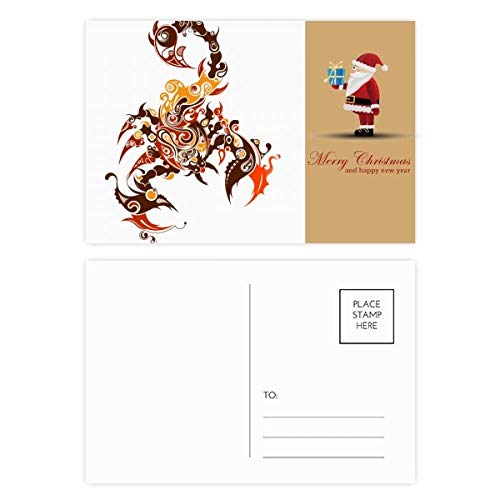 Cartes postales scorpion coloré en lot de 20, une idée originale pour cadeaux d'anniversaire