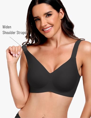 V Lace Wireless Jelly Bra Seamless Push Up Bras for Women No Underwire Full Coverage Comfortable Sleep Bralette2