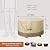 SheeChung Fire Pit Cover Round 44" D x 24" H Waterproof 600D Heavy Duty Patio Gas Fire Pit Cover,Large Shelter Fits 40-44 Inch Outdoor Firepit Table Beige