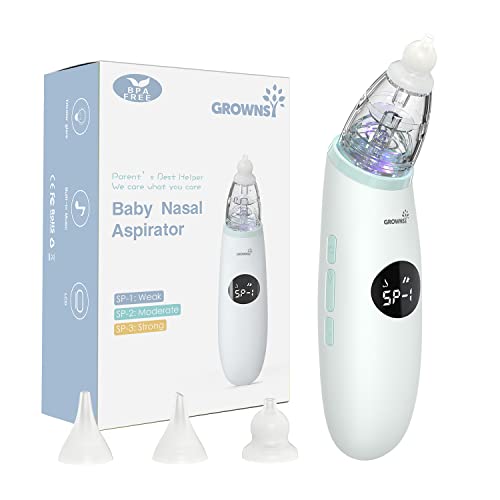 Image of Baby Nasal Aspirator | Baby Nose Sucker | Baby Nose Cleaner, Automatic Booger Sucker for Baby, Rechargeable, with Pause & Music & Light Function（Green）
