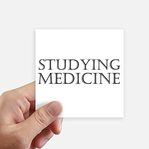 Autocollant carré études de médecine 10 cm DIYthinker pour ordinateur et mur x8 - 2