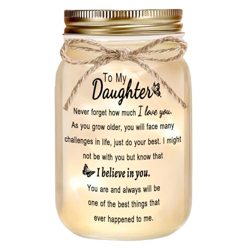 Rxyjlhjx Gifts for Daughter - Decorative Mason Jar with Warm