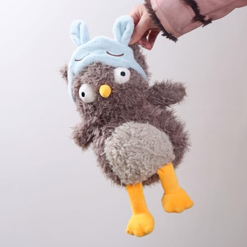 AQCQDQ Kuscheltier Eule, Weiches Eule Plüschtier für Kinder, Kuschelige Eule Stofftier, Plüsch Eule für Mädchen und Jungen, Niedliches Eulen Plüschtier für Babys (35 cm)