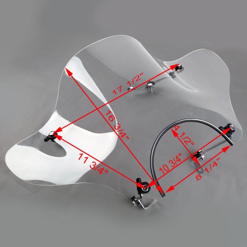 Xmt-Moto Clear Windscreen Windshields For Street Bike Honda Rebel Shadow Goldwing Vtx #TOP4