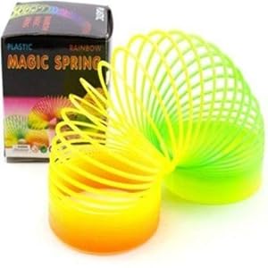 Shivsoft Magic Spring Rainbow Bouncy Expandable Slinky Toys (Multicolor)- Pack Of 2