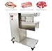 TECHTONGDA 7mm Commercial Meat Cutting Machine Meat Cutter Electric Slicer Shredded Diced for Steak Beef Pork 5.7×3inch Feed Inlet QE 110V 550W 500Kg/Hour