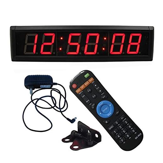 Ledgital Countdown Timer Cock, Digital Wall Clock for Conference/Church/Classroom/Gym with EMOM Timer, Large Wall Mount Digial Wall Clock with 12/24 Hour Display, w/ IR Remote