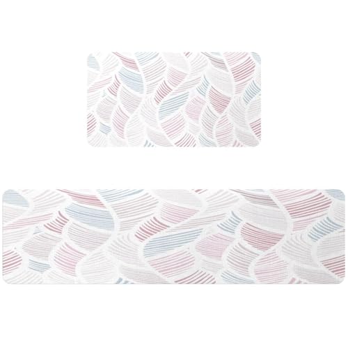 Tapete de cocina de 2 piezas lavable alfombra antideslizante VAPOKF 2