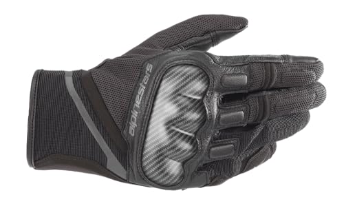 Gants de moto courts Alpinestars en carbone noir gris taille 3XL pour motards