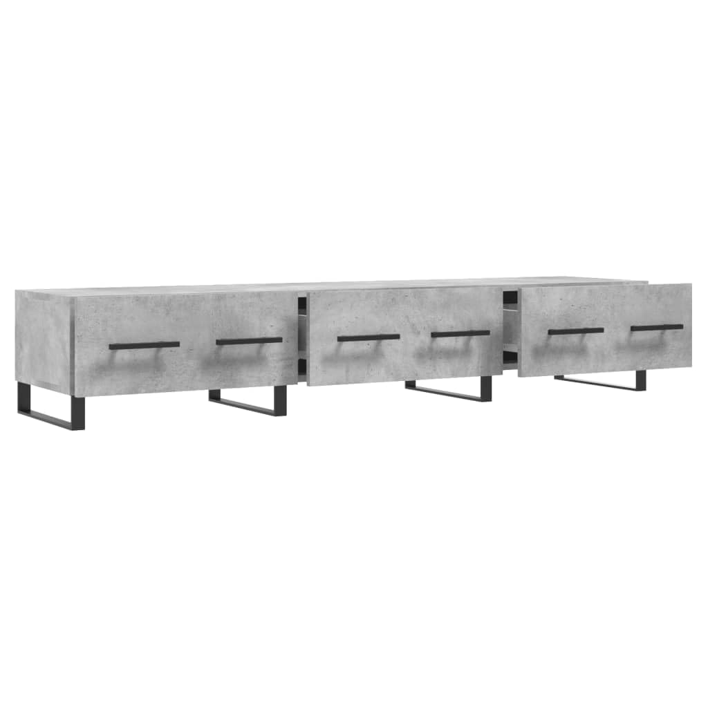 Nowoczesna konsola telewizyjna z szufladami, 150 x 36 x 30 cm, trwała sklejka i metal, stylowa szafka do przechowywania, eleganckie centrum rozrywki do salonu