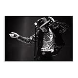Michael Jackson Sing Canvas Poster Wall Art Decor Print Picture Paintings for Living Room Bedroom Decoration Unframe-style12x18inch(30x45cm)