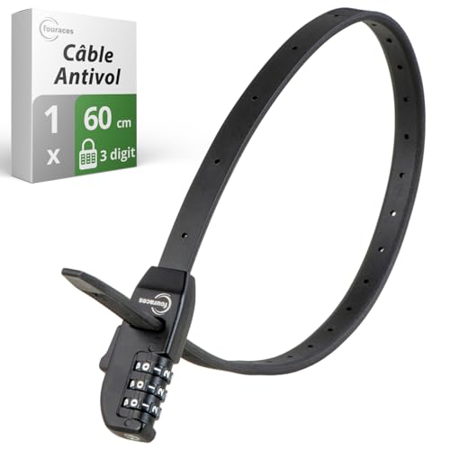 Fouraces Câble Antivol 60 cm à Combinaison