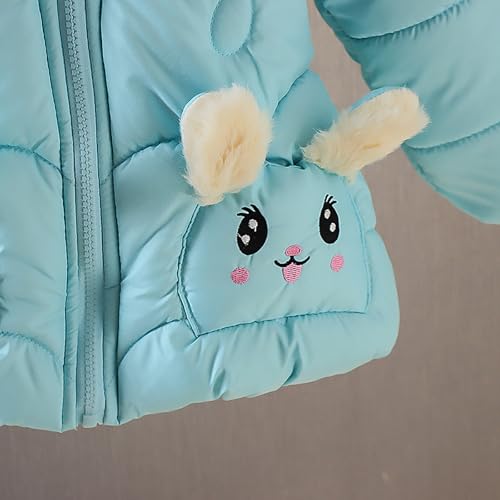 Toddler Girls Cartoon Puffer Hooded Coat Zipper Long Sleeve Fleece Padded Jacket Cute Warm Outwear for Baby Girls4