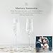 Pearhead Mr. & Mrs. Champagne Flute Set - Elegant His and Hers Wedding Toasting Glasses for Unforgettable Celebrations, Bridal Shower and Registry Idea, Tall Wine Glasses for Bride and Groom
