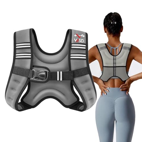 Image of VBSD Weighted Vest Woman 6lb /8lb /12lb /16lb /20lb /25lb /30lb Weight Vest for Women Men Body Weight Vests for Walking Strength Training Running Workout Jogging Fitness