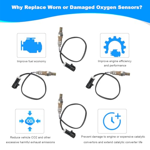 JDMON 4PCS Sensor O2 para Ford F-150, Explorer, Mercury miniatura 3