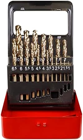 Sealey AK4701 Metric Cobalt Drill Bit Set, 19 Pieces