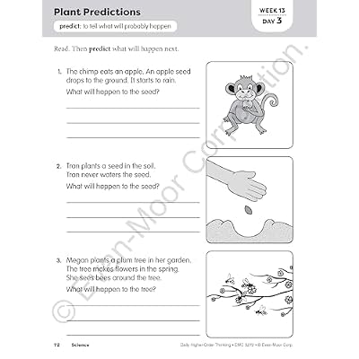 Evan-Moor Daily Higher-Order Thinking, Grade 2, Homeschooling and Classroom Resource Workbook, Brainteasers, Critical Thinking, Problem Solving, Logic Puzzles, Language Play, Drawing Paperback Teacher's Edition, January 1, 2018