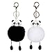 Tomaibaby 2 Pz Portachiavi Panda Portachiavi Peluche Panda Portachiavi con Pelliccia Pom Pom Palla Pendenti Chiave per Giocattoli per Bambini Panda Bomboniere Ornamento Souvenir Regali