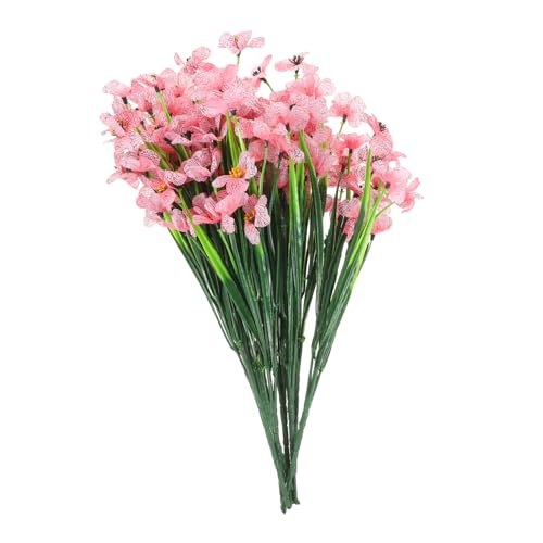 CLISPEED 8Piezas Flores Artificiales Ramos Decorativos De Plantas Falsas para Interior y Exterior para Decoración De Hogar Jardín