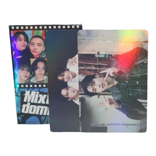 Yuto Stray Kids Lot de 55 cartes photo laser Stray Kids avec effet holographique Stray Kids Kpop Cadeau Lomo pour garçons et filles