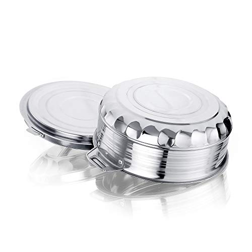 Vinod 3-Piece Insulated Casserole Food Warmer/Cooler Hot Pot Gift Set, 1000Ml+1500Ml+2500Ml, Stainless Steel #TOP5