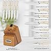 Kuisine Kitchen Knife Set,High Carbon Stainless Steel Ultra Sharp Blade Ergonomic Handle,Knife Block Set with Built-in Sharpener,Elegant Gift for Holiday(Irovy-Acacia,15PCS)