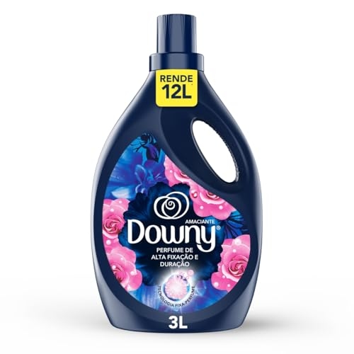 Downy Amaciante Concentrado Brisa Intenso 3L, Rende 12L, Perfume Intenso com Notas de Rosa...